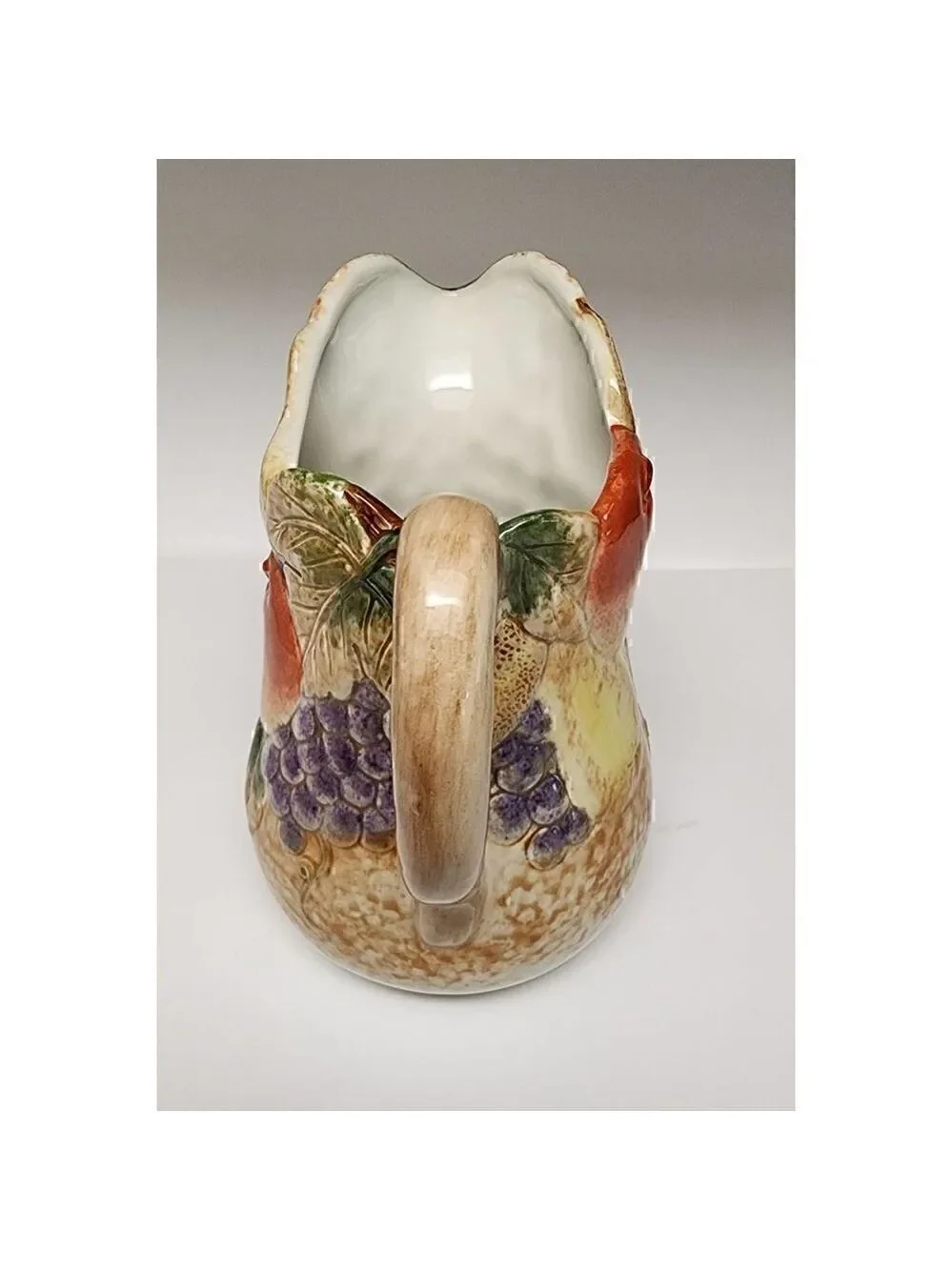CBK, LTD Fruit Design Pitcher  2003 Hand Painted Decorative